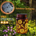 Solar Outdoor Lanterns, 4pack Sunflower Garden Decor LED Light Hanging Sunflower Birthday Gifts for Women Mom Grandma (Sunflower 4pack) - Image 4