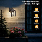 LIT-PaTH Outdoor Wall Light Fixture, Anti-Rust Metal Glass, Bronze, 2 Pack - Image 2