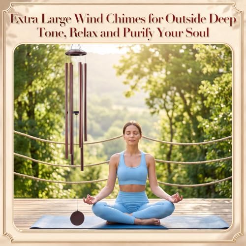 Marsui 67" Extra Large Wind Chime for Outside Deep Tone with 6 Tubes - Image 5