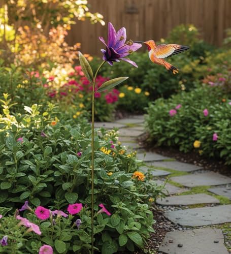 Regal Art & Gift Flower Garden Stake, Handcrafted Metal Yard Art Decor - Image 5