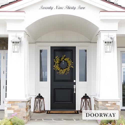 Darkaway Outdoor Wall Lights for House, Exterior Lighting Fixtures Wall Mount Outdoor Porch Lights Waterproof White Outdoor Sconce Lights with Seeded Glass for Patio Hallway Garage,2 Pack - Image 2