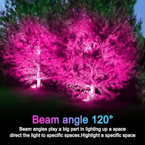 PAR38 LED Outdoor Flood Light Bulbs,Dimmable 20W(200W Equivalent) E26 Base Flood Light Bulbs,1800 Lumens LED Flood Light for Outdoor Garden,Garage,Yards,Pink 4 Pack - Image 5
