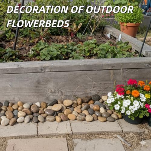 18lb Mixed River Rocks for Plants, 1-3" Pebbles for Indoor Plants - Image 4