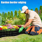 Garden Edging 33FT, 4.7IN Tall Black Landscape Edging Border with 60 Stakes, Flexible Plastic Lawn Edging for Yard, Flower Beds,Tree Rings, Walkways & Garden Borders（Picket-Black - Image 3