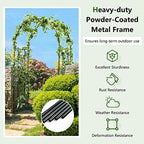 Giantex Garden Arch Trellis, 7.2FT Metal Arbor with 4 Ground Stakes - Image 5