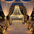 Solar Crystal Hanging Chandelier Outdoor Decorative Garden Light by pearlstar