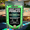 Colorful Glow-in-the-Dark Garden Stones, 2026 new Night Guide Pebbles, Magical Luminous Stepping Rocks for Outdoor Landscaping Decor, Aquarium Fish Tank & Fairy Garden (Green, 1000PCS) by Unknown