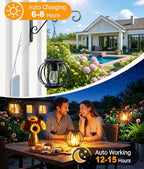 KOOPER Solar Lanterns Outdoor Waterproof, 4 Pack Upgraded Metal Hanging Solar Lights Outdoor Lanterns, Brighter Auto On/Off Outdoor Hanging Lantern for Yard Patio Pathway Porch Garden Decor - Image 2