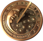 Solid Brass Moon and Stars Sundial with Stand 10 Inch Diameter - Image 6