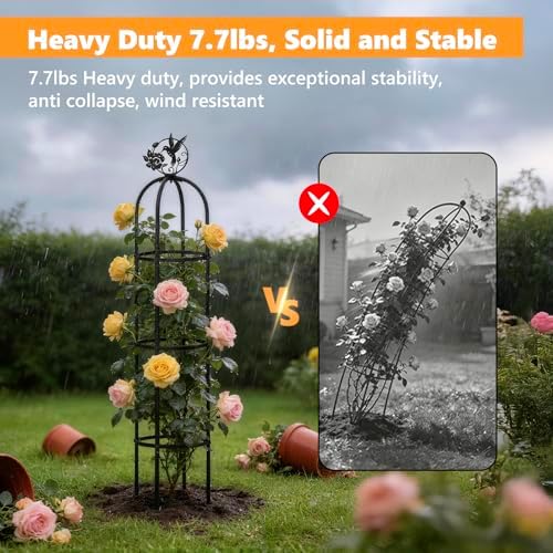 Elegant Outdoor Garden Trellis for Climbing Plants with 100% Premium Metal - Image 3