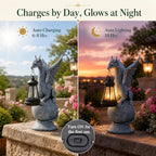 Solar Garden Dragon Statue: Outdoor Figurine with Lantern Lights - Image 3