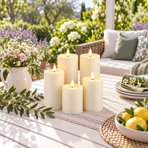 Outdoor Waterproof Flameless Candles Battery Operated with Remote and Timer - Image 3