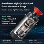 1HP 110V Floating Pond Fountain Aerator Pump, for Ponds Lakes - Image 4