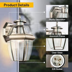 Outdoor Wall Lantern, 12 Inch Waterproof Exterior Light Fixture. - Image 2