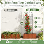 2 Pack 78.7" x 19.6" Iron Arch Decoration Garden Trellis, Metal Climbing Plant Trellis for Heavy Vines, Roses, Flowers, and Vegetables, Perfect for Gardens, Lawns. - Image 6