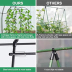 Garden Arch Cucumber Trellis for Climbing Plants 6.7ft Black - Image 7