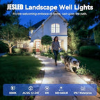 JESLED 8 Pack Low Voltage Landscape Lights, 6000K LED Well Lights - Image 2