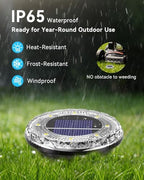 24 Pack Mini Solar Powered Ground Lights, Bright LED Solar Lights Outdoor Waterproof for Landscape Decoration, Pathway Lighting for Garden Walkway Driveway (Warm White) - Image 3