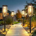 KOOPER Taller Solar Pathway Lights Outdoor, 6 Pack Upgraded Brighter Solar Garden Lights Solar Powered, Up to 15 Hours Outdoor Solar Lights for Yard Landscape Walkway Driveway Sidewalk (Warm White) by KOOPER
