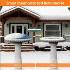 Bird Bath Heater, 70W Bird Bath Heater for Outdoor in Winter, Birdbath Water Heater Thermostatically Controlled Heated Bird Bath for Outdoor Yard Bird Bath Deicer, for Bird Chicken Livestock. - Image 6