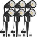 Low Voltage Landscape Lights IP65 Waterproof 7W 700LM LED Outdoor Lighting with Connectors for Garden Yard Pathway Pool | 12V 24V 2700K Tree Spotlights | Warm White - 6 Pack by Unknown