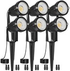 Low Voltage Landscape Lights IP65 Waterproof 7W 700LM LED Outdoor Lighting with Connectors for Garden Yard Pathway Pool | 12V 24V 2700K Tree Spotlights | Warm White - 6 Pack by Unknown