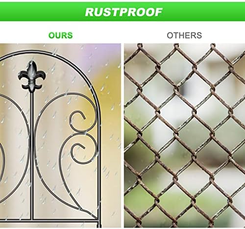 Decorative Garden Fence 19 Pack, 24in(H) x 20ft(L) Animal Barrier Fence, Rustproof Metal Fencing for Yard, Dog Rabbits Wire Section Garden Edging Border for Yard Patio Garden, Arched - Image 4