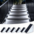 Solar Step Lights, 6 Pack, IP67 Waterproof, 6000K Cool White by XILLUMICORE