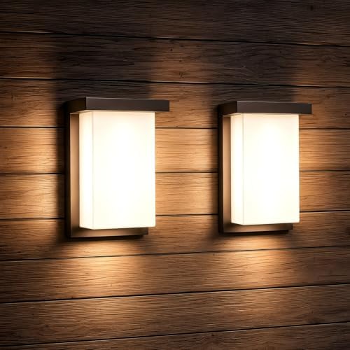 Outdoor Wall Light Sconce 8 Inch, IP66 Waterproof, 1920LM Brightness, 3CCT by Leetdud