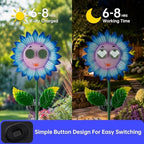 Solar Sunflower Outdoor Lights Metal Flower with Moving Eyes - Image 4