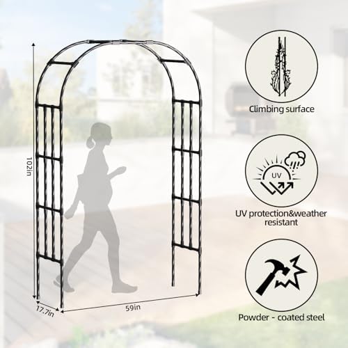 4.9x8.5FT Garden Arch Trellis for Climbing Plants Outdoor - Image 2