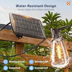 addlon 102FT(96+6) Solar String Lights Outdoor with Remote, Last 30+ Hrs - Image 6