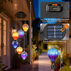2 Pack Hot Air Balloon Solar Lantern, Outdoor Hanging Garden Decor - Image 2