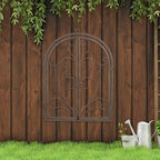 FONDOTIN Faux Window Wall Decor: Iron Art Rustic Window Frame For Garden And Entryway - Farmhouse Wall Art Vintage Decoration For Indoor And Outdoor 13.8"X18.3" Light Brown - Image 5