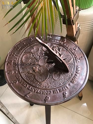 NauticalMart Frog Sundial - Copper Verdigris Aluminum Garden Sundial Home Garden Lawn Yard Decor - Image 4