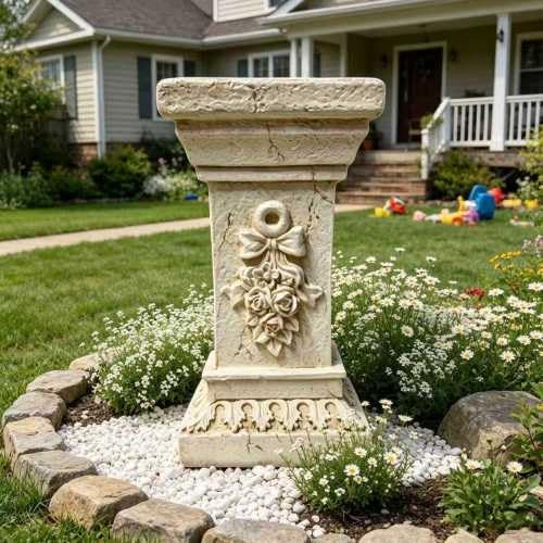 11.8" Roman Column Pedestal, Resin Greek Style Display Stand by Unknown