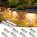 VOLISUN 7 Inch Retaining Wall Lights, 2700K Hardscape Lighting, 8 Pack by VOLISUN