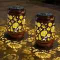 ANYTALK 2 Pack Sunflower Solar Lantern Lights, Outdoor Lanterns Garden Decor, Hanging Solar Lantern for Backyard Porch Patio Table Yard Balcony Lawn Pathway, Gifts for Women Grandma Mom by ANYTALK