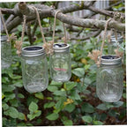 Luxshiny 30pcs Stainless Steel Solar Jar Hangers Wire Handles Burlap for Canning Jar Decoration Easy to Use Hanging Rack - Image 7