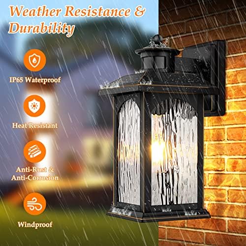 FILIYANO Motion Sensor Outdoor Wall Light Fixtures, Dusk to Dawn, 2 Pack - Image 3
