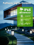 LORRYTE Solar Pathway Lights Outdoor Waterproof, 10 Pack Path Lights - Image 6