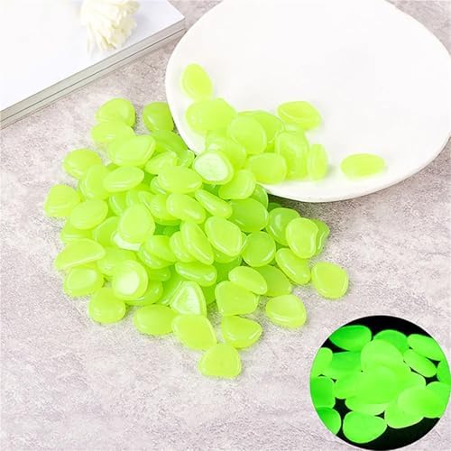 Glow in The Dark Pebbles 600 Pcs Glow in The Dark Pebbles Water Tank Luminous Stones Garden Path Aquarium Glowing Outdoor Decorations(Orange) - Image 4