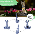 Goodeco Zen Rabbit Statue with Solar Lotus - Garden Yoga Bunny - Image 4