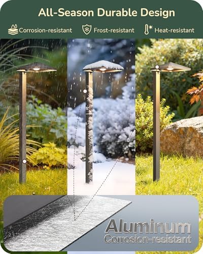 EDISHINE Low Voltage Landscape Lighting, LED Pathway Lights, 6 Pack - Image 4
