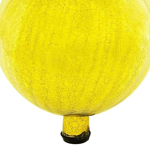 Achla Designs 12-Inch Crackle Gazing Globe Ball, Lemon Drop - Image 3