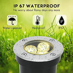 Low Voltage In-ground Light LED Well Lights Landscape Lighting 3W 12V 24V Outdoor Landscape Light Waterproof IP67 Pathway Driveway Deck Step Fence Garden Lights (Warm White) - Image 4