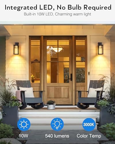 VIANIS Oil Rubbed Bronze Outdoor House Lights Fixtures Wall Mount, Aluminum - Image 3