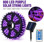 335FT 800 LED Solar Purple Halloween Lights - Image 2