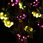 Decorative String Lights, Grape Vine with Leaves, 100 LED Warm White Lights - Image 3