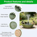Bird Bath Bowl with Solar Fountain for Outdoors, 9.4" Ground Table Top Birdbath with Solar Powered Pump, Weather Resistant Hummingbird Water Feature for Garden Patio Deck Balcony Lawn Yard Home - Image 4